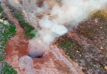 Geothermal systems improved by micro drilling turbine energy