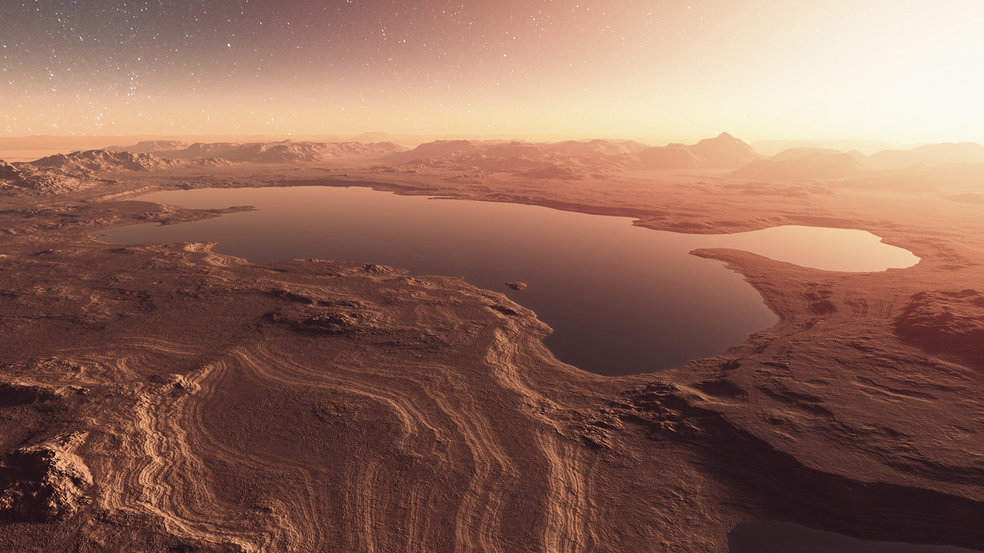 Antiguos lagos no descubiertos pueden haber albergado agua en Marte