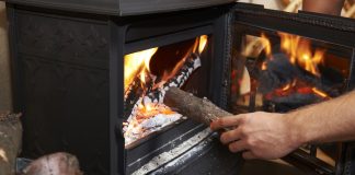 wood burning stove