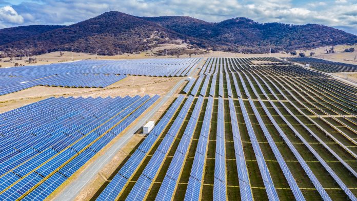 solar panel farm in Canberra