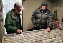 Facilitating the energy transition through lithium and rare earth exploration Don Black and James Bycroff examine Army Road Spodumene core from the lithium project