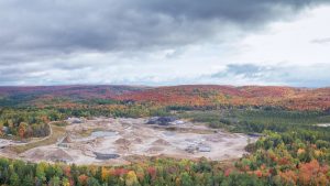 Quarry in Ontario where battery metals will be mined