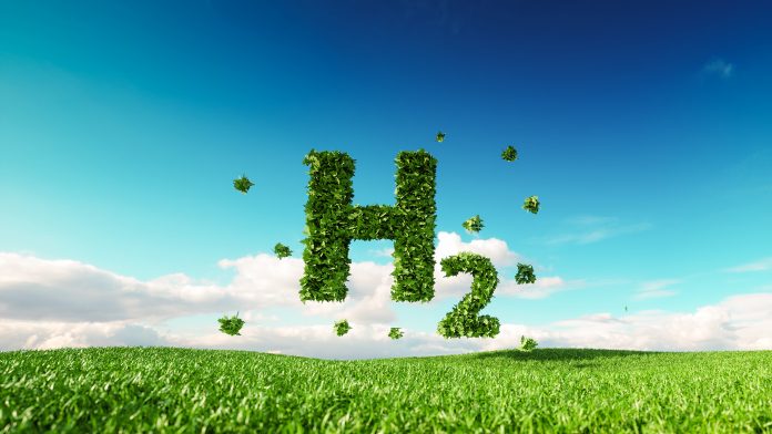 Eco friendly clean hydrogen energy concept.