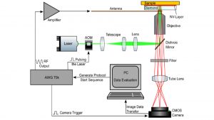 Diagram showing the structure of the quantum sensor