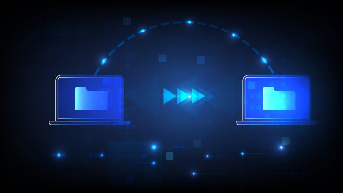 Concept,Data,Transmission,Exchange,Information,With,Internet,Cloud,Technology.