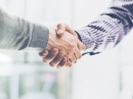 Handshaking, business deal concept