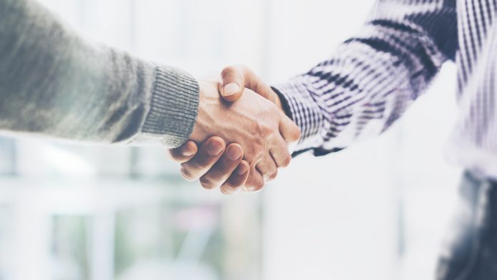Handshaking, business deal concept