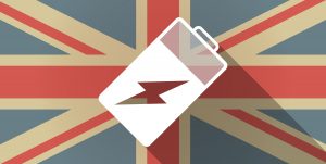 Illustration,Of,A,Uk,Flag,Icon,With,A,Battery