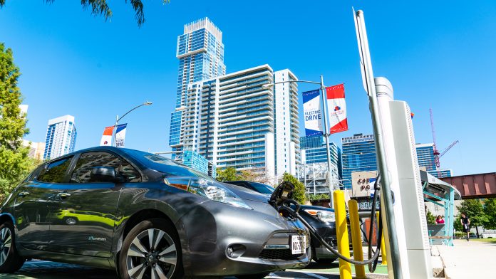 EV charging network in North America