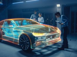 Group,Of,Automobile,Design,Engineers,Working,In,Virtual,Reality,3d