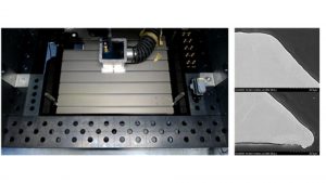 Image showing how laser machining works, and the quality of the cut section