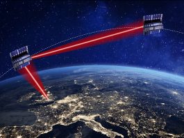 artist impression of a project to develop a new satellite communications system