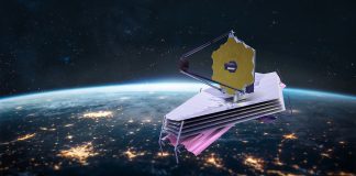 James,Webb,Space,Telescope,In,Outer,Space,On,Orbit,Of,Earth