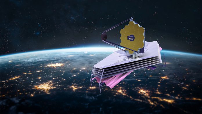 James,Webb,Space,Telescope,In,Outer,Space,On,Orbit,Of,Earth