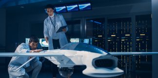 Meeting,Of,Aerospace,Engineers,Working,On,Unmanned,Aerial,Vehicle,/