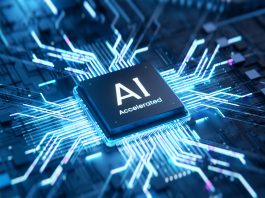 3d,Illustration:,Advanced,Mobile,Microprocessor,Connecting,With,A,Motherboard,And