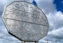 Sudbury,,Ontario,,Canada,-2022:,Big,Nickel,-,Giant,Replica,Of,Canadian,Battery,Metals