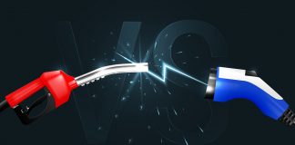 Electric,Cars,Versus,Gasoline,Cars.,Petrol,And,Electric,Filling,Stations,EV,sales