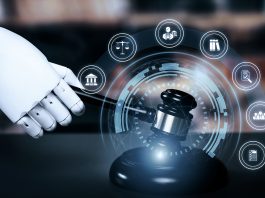 Ai,Act,Related,Law,Concept,Shown,By,Robot,Hand,Using,Lawyer