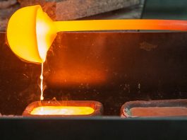metal ingots at the rare earth processing facility