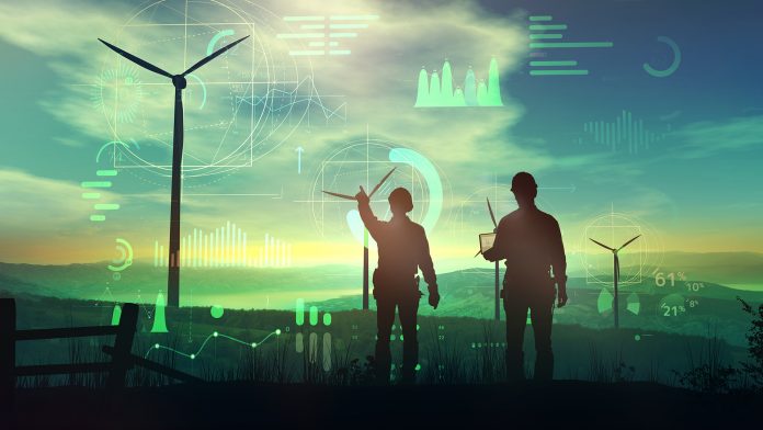 Engineers,Are,Watching,Over,The,Work,Of,Wind,Turbines,And,Renewable,Energy,Projects