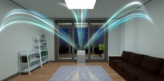 3d,Illustration,Of,A,White,Air,Cleaner,Making,Indoor,Air,Purifier