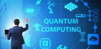 Businessman,Pressing,Virtual,Button,In,Quantum,Funding,Computing,Concept