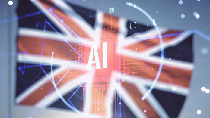 Double,Exposure,Of,Creative,Artificial,Intelligence,Abbreviation,Hologram,On,Flag,AI,Safety,Summit