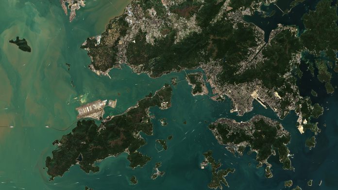 High,Resolution,Satellite,Imagery,Of,Hong,Kong,City,,China,,Based