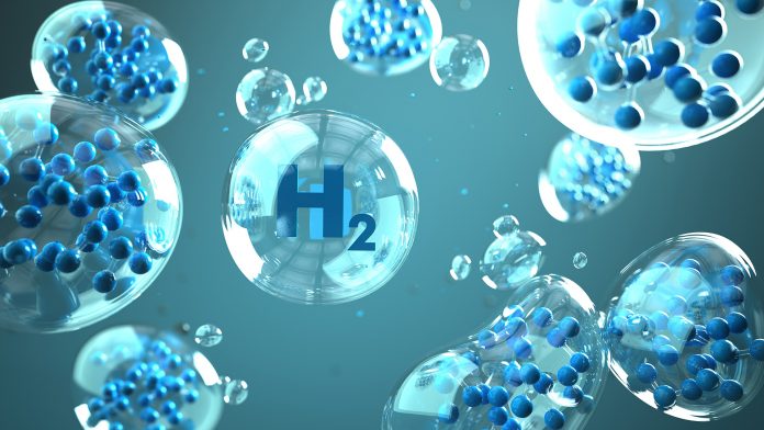 H2,Molecule,In,The,Bubbles,In,The,Liquid.,3d,Illustration.International,Hydrogen,Industry