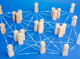 People,Are,Connected,By,Many,Lines.,Unconventional,Company,Structure,,Distribution,Shared,Responsibility.Model