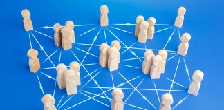 People,Are,Connected,By,Many,Lines.,Unconventional,Company,Structure,,Distribution,Shared,Responsibility.Model