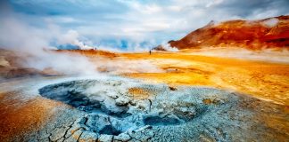Dramatic,View,Of,The,Geothermal,Heat,Area,,Location,Place