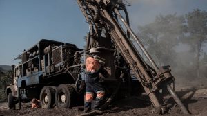 rig in operation at monte muambe