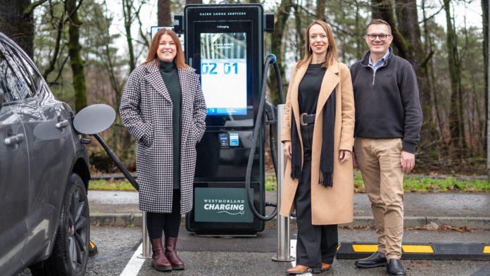 Hydrogen-powered EV charging station at Cairn Lodge Services