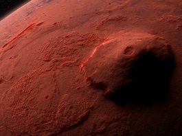 giant volcano on mars