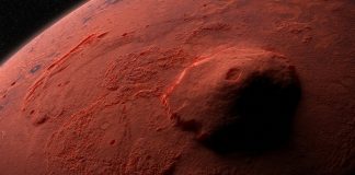 giant volcano on mars