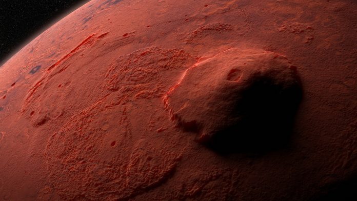 giant volcano on mars