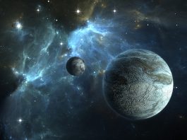 glory lights, distant planet