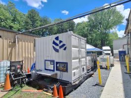 Aquagga's hydrothermal alkaline treatment (HALT) system onsite during the PFAS destruction demonstration project.