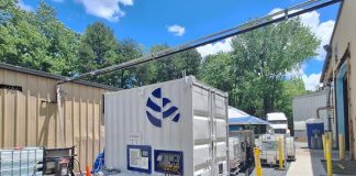 Aquagga's hydrothermal alkaline treatment (HALT) system onsite during the PFAS destruction demonstration project.