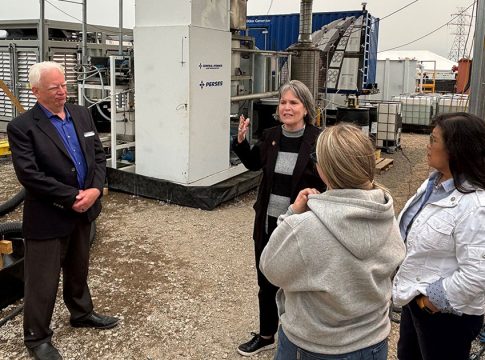 Congresswoman Betty McCollum in Lake Elmo, MN for PFAS destruction demonstration using GA-EMS PERSES waste destruction system.