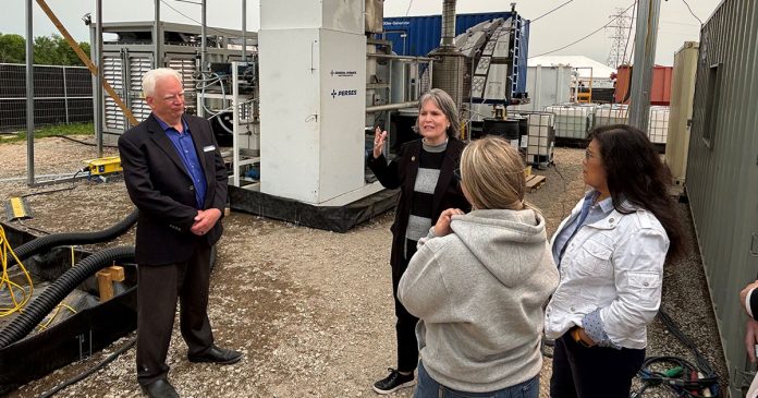 Congresswoman Betty McCollum in Lake Elmo, MN for PFAS destruction demonstration using GA-EMS PERSES waste destruction system.