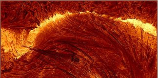 A high-resolution image of the flare from the Inouye Solar Telescope, taken on August 8, 2024, at 20:12 UT. The image is about 4 Earth-diameters on each side. Credit: NSF/NSO/AURA
