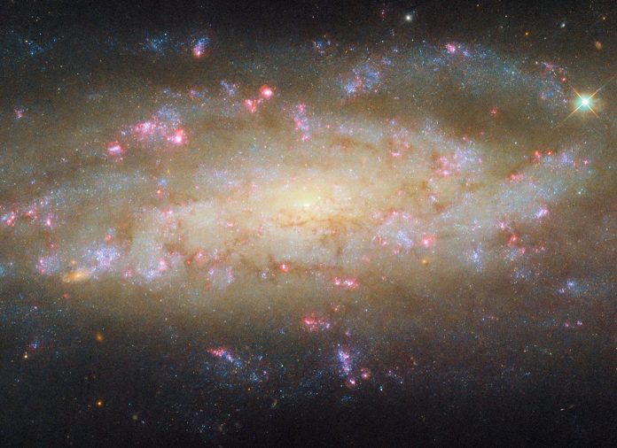 This NASA/ESA Hubble Space Telescope features the galaxy NGC 7456