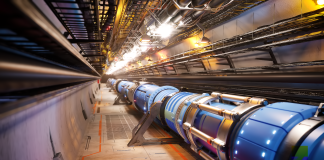 Artistic representation of the tunnel for the Future Circular Collider